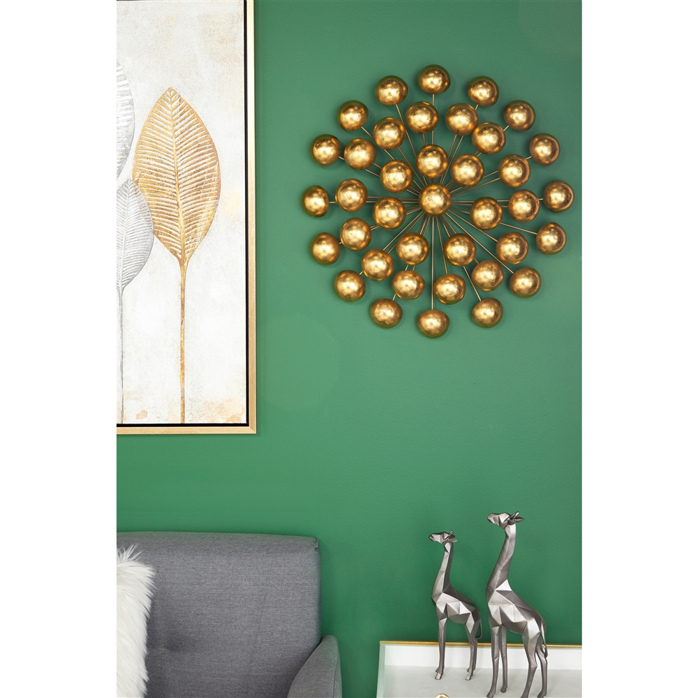 Grayson Lane 24-in X 24-in Gold Metal Glam Ornamental Wall Decor 5 Grayson Lane 24-in X 24-in Gold Metal Glam Ornamental Wall Decor - Image 5
