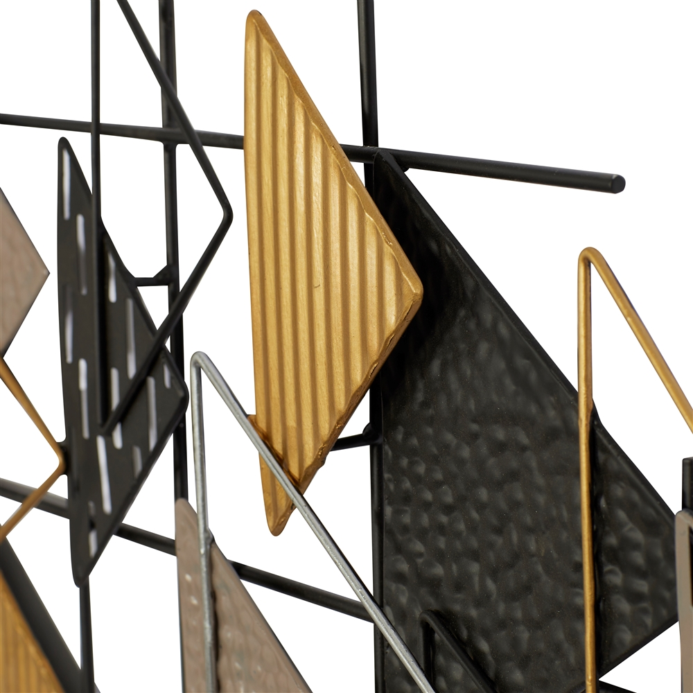 Grayson Lane 21-in X 42-in X 2-in Black Metal Contemporary Wall Decor 2 Grayson Lane 21-in X 42-in X 2-in Black Metal Contemporary Wall Decor - Image 2