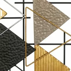 Grayson Lane 21-in X 42-in X 2-in Black Metal Contemporary Wall Decor