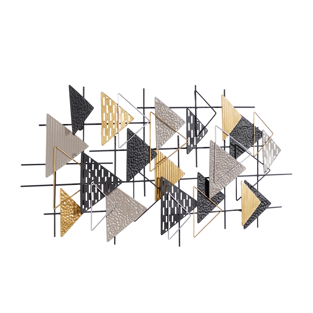 Grayson Lane 21-in X 42-in X 2-in Black Metal Contemporary Wall Decor 4 Grayson Lane 21-in X 42-in X 2-in Black Metal Contemporary Wall Decor - Image 4