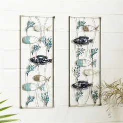 Grayson Lane 11-in X 29-in Blue Metal Coastal Fish Wall Decor - Set Of 2 11 Grayson Lane 11-in X 29-in Blue Metal Coastal Fish Wall Decor - Set Of 2 -GRAYSON LANE SHOP 330940947 AlternateImage3