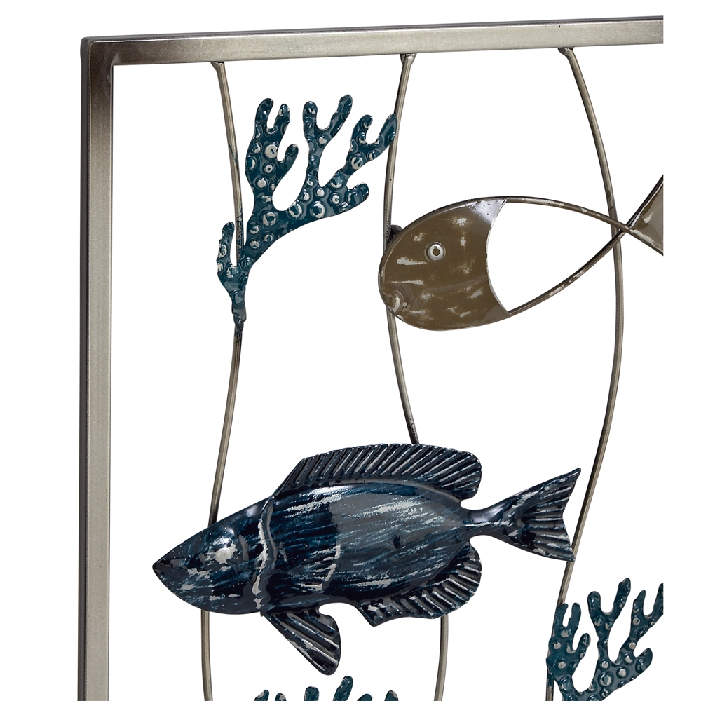 Grayson Lane 11-in X 29-in Blue Metal Coastal Fish Wall Decor - Set Of 2 5 Grayson Lane 11-in X 29-in Blue Metal Coastal Fish Wall Decor - Set Of 2 - Image 5