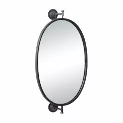 Grayson Lane 29-in X 15-in Oval Black Industrial Framed Wall Mirror -GRAYSON LANE SHOP 330940967 AlternateImage5