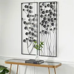 Grayson Lane 14.5-in X 42-in Black Metal Farmhouse Floral Wall Decor - Set Of 2 -GRAYSON LANE SHOP 330940977 AlternateImage2