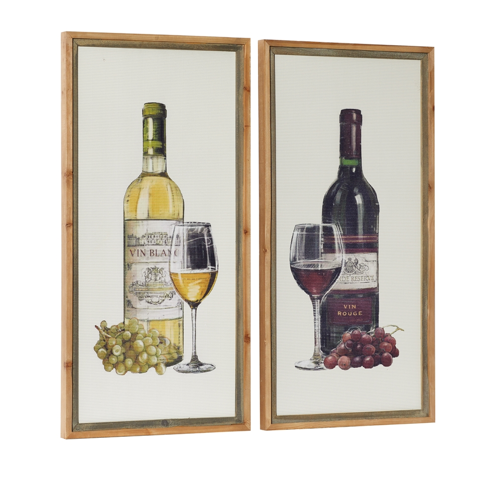Grayson Lane 20-in X 40-in Brown Wood Framed Farmhouse Wine Wall Art - Set Of 2 7 Grayson Lane 20-in X 40-in Brown Wood Framed Farmhouse Wine Wall Art - Set Of 2 - Image 7