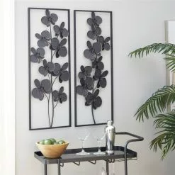 Grayson Lane 14-in X 36-in Black Metal Contemporary Wall Decor - Set Of 2 10 Grayson Lane 14-in X 36-in Black Metal Contemporary Wall Decor - Set Of 2 -GRAYSON LANE SHOP 330940990 AlternateImage2