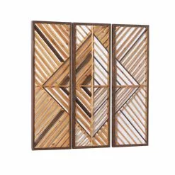 Grayson Lane 12-in X 35-in Brown Wooden Contemporary Wall Decor - -GRAYSON LANE SHOP 330940996 AlternateImage7