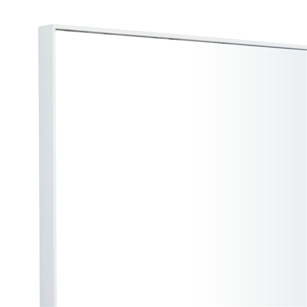 Grayson Lane 24-in X 18-in Rectangle White Contemporary Framed Wall Mirror 4 Grayson Lane 24-in X 18-in Rectangle White Contemporary Framed Wall Mirror - Image 4