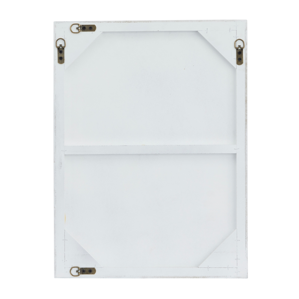 Grayson Lane 24-in X 18-in Rectangle White Contemporary Framed Wall Mirror 5 Grayson Lane 24-in X 18-in Rectangle White Contemporary Framed Wall Mirror - Image 5