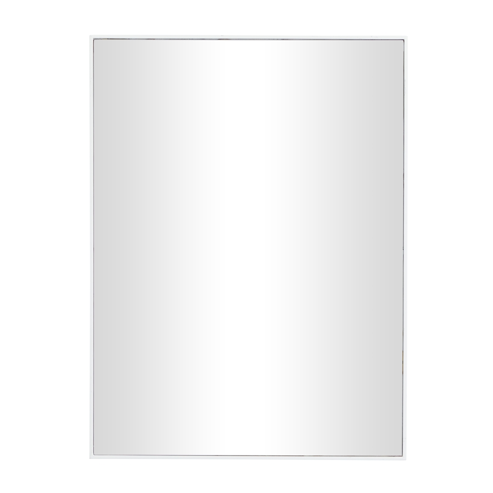 Grayson Lane 24-in X 18-in Rectangle White Contemporary Framed Wall Mirror 1 Grayson Lane 24-in X 18-in Rectangle White Contemporary Framed Wall Mirror
