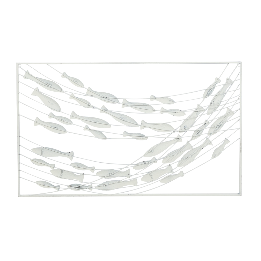 Grayson Lane 24-in X 40-in X 2-in Blue Metal Coastal Wall Decor 2 Grayson Lane 24-in X 40-in X 2-in Blue Metal Coastal Wall Decor - Image 2