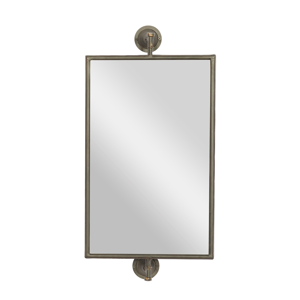 Grayson Lane 28-in X 14-in Rectangle Black Industrial Framed Wall Mirror 2 Grayson Lane 28-in X 14-in Rectangle Black Industrial Framed Wall Mirror - Image 2