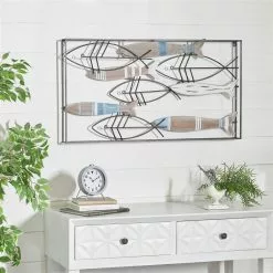 Grayson Lane 21-in X 39-in X 2-in Black Metal Coastal Wall Decor