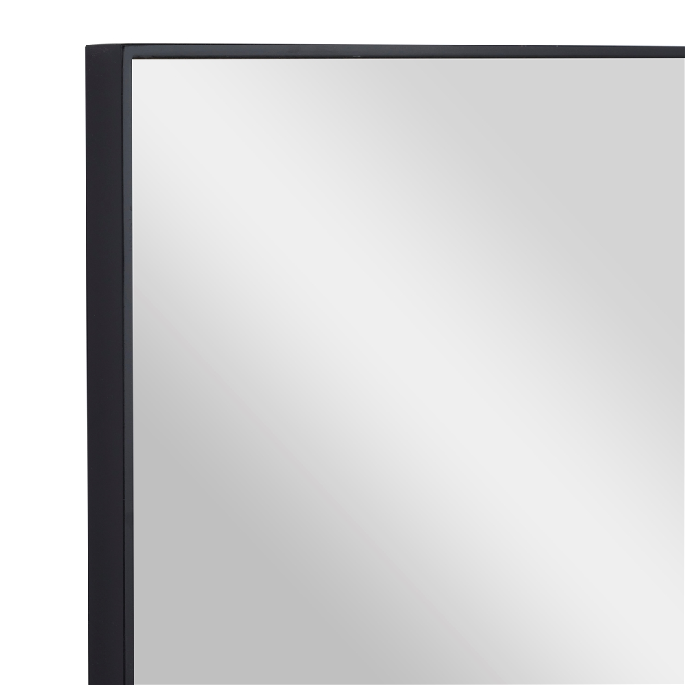 Grayson Lane 24-in X 18-in Rectangle Black Contemporary Framed Wall Mirror 4 Grayson Lane 24-in X 18-in Rectangle Black Contemporary Framed Wall Mirror - Image 4