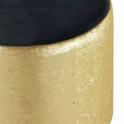 Grayson Lane Modern Gold Fabric And Wood Round Ottoman 9 Grayson Lane Modern Gold Fabric And Wood Round Ottoman -GRAYSON LANE SHOP 330941056 AlternateImage4
