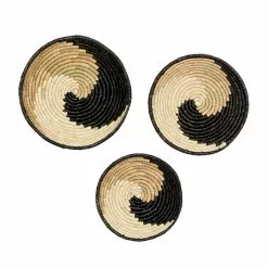 Grayson Lane 20-in X 18-in X 16-in Black Wooden Boho Style Wall Decor - Set Of 3