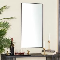 Grayson Lane 36-in X 18-in Rectangle Black Contemporary Framed Wall Mirror -GRAYSON LANE SHOP 330941076 AlternateImage1