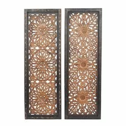 Grayson Lane 36-in X 12-in Brown Wooden Traditional Wall Decor - Set Of 2 -GRAYSON LANE SHOP 330941078 MainImage 001