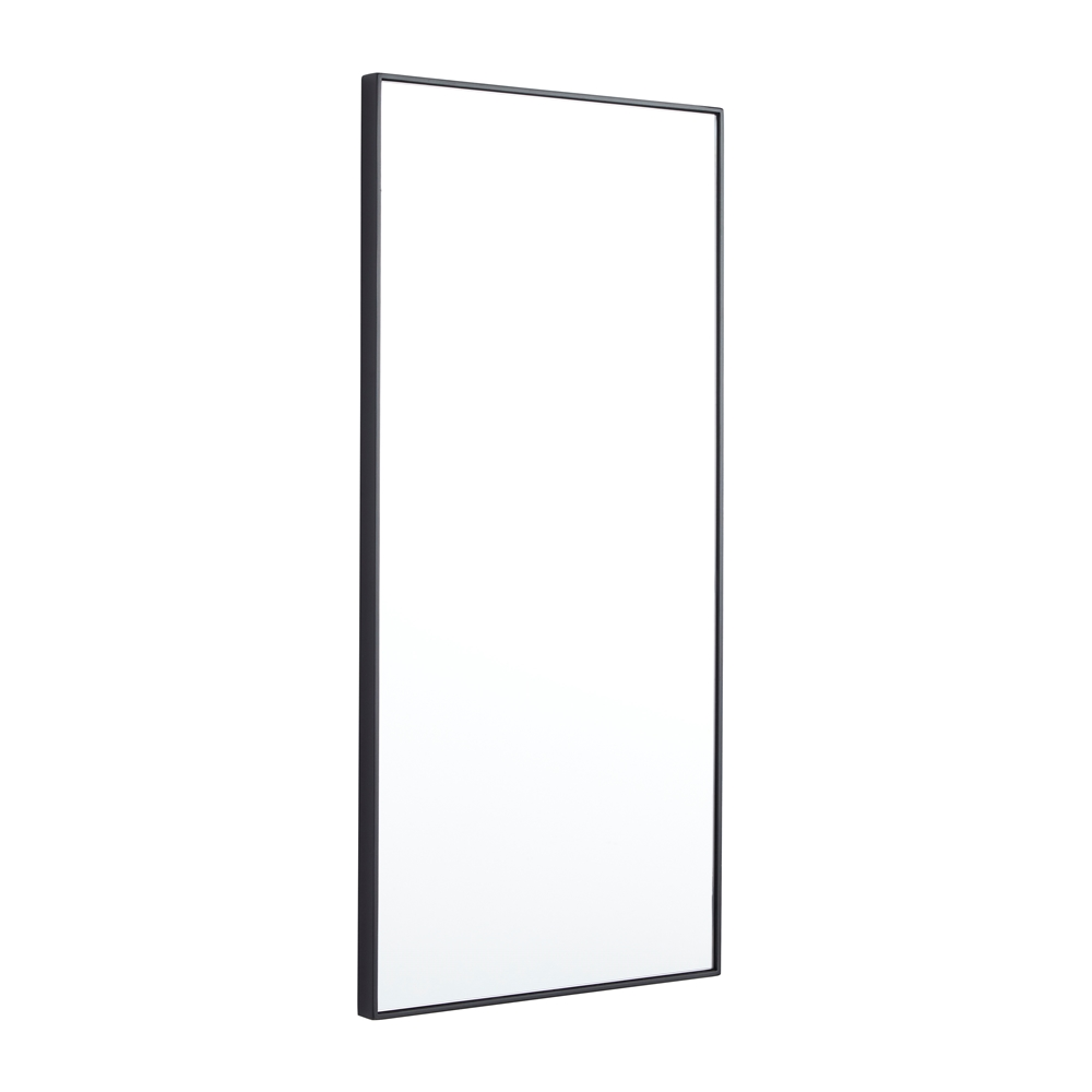 Grayson Lane 30-in X 14-in Rectangle Black Contemporary Framed Wall Mirror 2 Grayson Lane 30-in X 14-in Rectangle Black Contemporary Framed Wall Mirror - Image 2