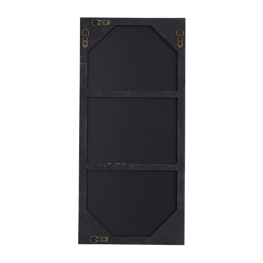 Grayson Lane 30-in X 14-in Rectangle Black Contemporary Framed Wall Mirror 4 Grayson Lane 30-in X 14-in Rectangle Black Contemporary Framed Wall Mirror - Image 4