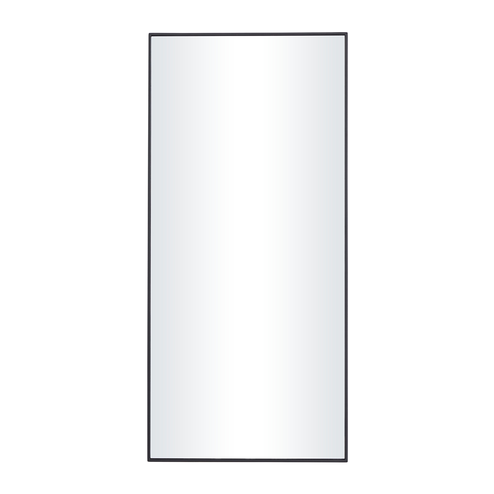 Grayson Lane 30-in X 14-in Rectangle Black Contemporary Framed Wall Mirror 5 Grayson Lane 30-in X 14-in Rectangle Black Contemporary Framed Wall Mirror - Image 5