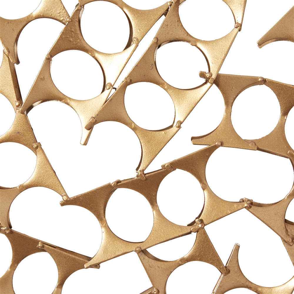 Grayson Lane 15-in X 19-in X 23-in Gold Tin Modern Wall Decor - Set Of 3 3 Grayson Lane 15-in X 19-in X 23-in Gold Tin Modern Wall Decor - Set Of 3 - Image 3