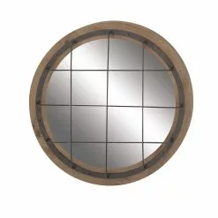 Grayson Lane 31-in X 31-in Round Blue Industrial Framed Wall Mirror 11 Grayson Lane 31-in X 31-in Round Blue Industrial Framed Wall Mirror -GRAYSON LANE SHOP 330941104 AlternateImage5