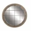 Grayson Lane 31-in X 31-in Round Blue Industrial Framed Wall Mirror