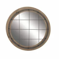 Grayson Lane 31-in X 31-in Round Blue Industrial Framed Wall Mirror 10 Grayson Lane 31-in X 31-in Round Blue Industrial Framed Wall Mirror -GRAYSON LANE SHOP 330941104 MainImage 001