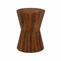 Grayson Lane Contemporary Brown Teak Wood Round Ottoman 10 Grayson Lane Contemporary Brown Teak Wood Round Ottoman -GRAYSON LANE SHOP 330941107 MainImage 001