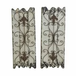 Grayson Lane 32-in X 11-in White Wooden Rustic Wall Decor - Set Of 2 -GRAYSON LANE SHOP 330941108 AlternateImage7