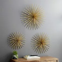 Grayson Lane 16-in X 20-in X 24-in Gold Metal Contemporary Wall Decor - Set Of 3 10 Grayson Lane 16-in X 20-in X 24-in Gold Metal Contemporary Wall Decor - Set Of 3 -GRAYSON LANE SHOP 330941110 AlternateImage2