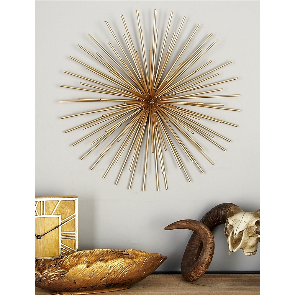 Grayson Lane 16-in X 20-in X 24-in Gold Metal Contemporary Wall Decor - Set Of 3 4 Grayson Lane 16-in X 20-in X 24-in Gold Metal Contemporary Wall Decor - Set Of 3 - Image 4