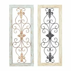 Grayson Lane 12-in X 30-in Multicoloured Wooden Rustic Wall Decor - Set Of 2