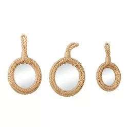 Grayson Lane 20-in, 19-in And 17-in Round Brown Framed Wall Mirror - Set Of 3 -GRAYSON LANE SHOP 330941126 AlternateImage5