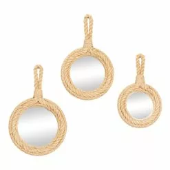 Grayson Lane 20-in, 19-in And 17-in Round Brown Framed Wall Mirror - Set Of 3 -GRAYSON LANE SHOP 330941126 MainImage 001