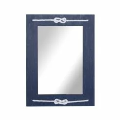 Grayson Lane 31-in X 23-in Rectangle Blue Contemporary Framed Wall Mirror -GRAYSON LANE SHOP 330941133 MainImage 001