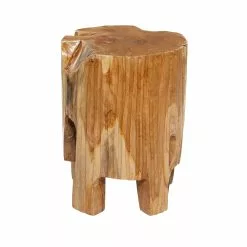 Grayson Lane Modern Brown Teak Wood Abstract Ottoman -GRAYSON LANE SHOP 330941137 AlternateImage5