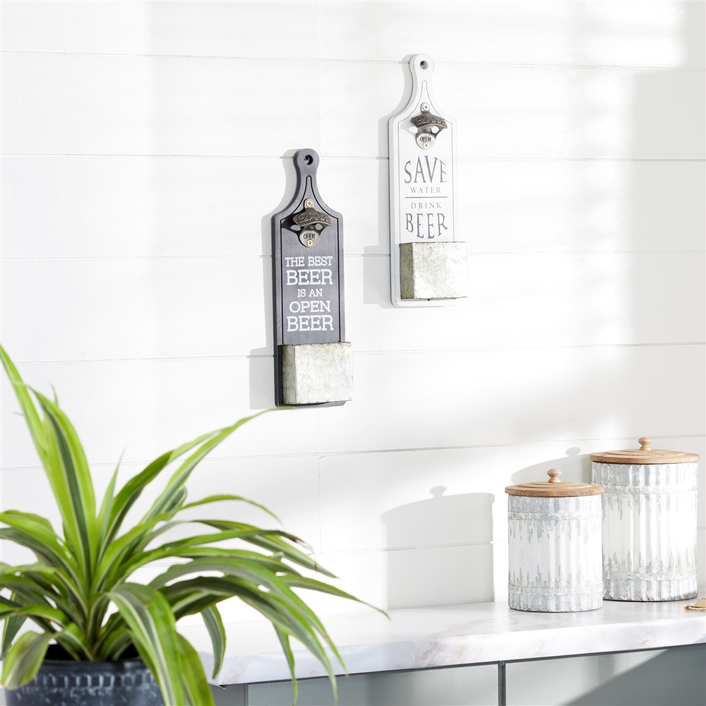 Grayson Lane 15.7-in H X 4.7-in W Farmhouse Metal Sign Wall Accent - Set Of 2 2 Grayson Lane 15.7-in H X 4.7-in W Farmhouse Metal Sign Wall Accent - Set Of 2 - Image 2