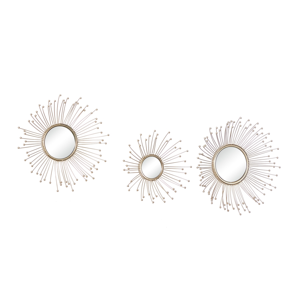 Grayson Lane Round Gold Framed Wall Mirror - Set Of 3 6 Grayson Lane Round Gold Framed Wall Mirror - Set Of 3 - Image 6