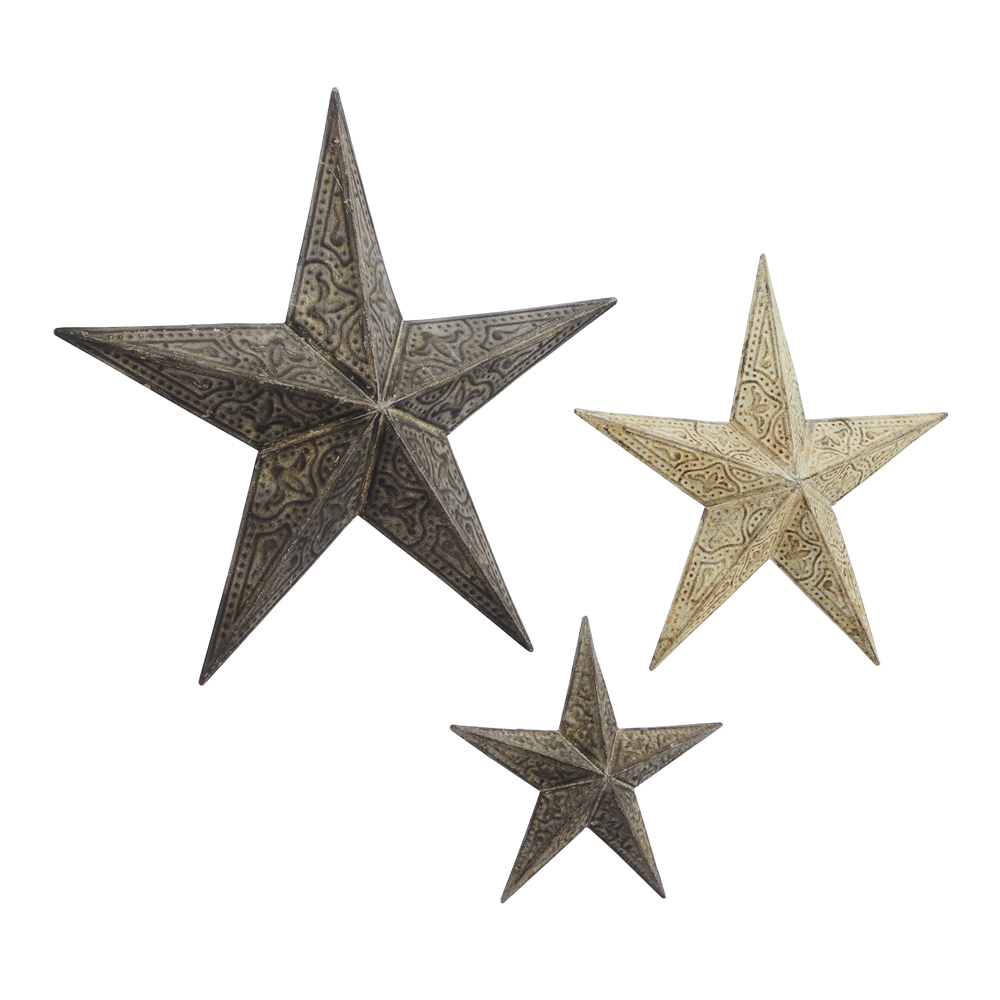 Grayson Lane 24-in H X 24-in W Rustic Metal Brown Stars Wall Accent - Set Of 3 2 Grayson Lane 24-in H X 24-in W Rustic Metal Brown Stars Wall Accent - Set Of 3 - Image 2