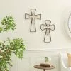 Grayson Lane 19.35-in H X 13-in W Traditional Metal Cross Wall Accent - Set Of 2