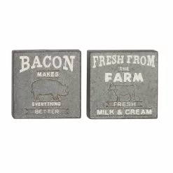 Grayson Lane 16-in H X 16-in W Farmhouse Metal Sign Wall Accent - Set Of 2 -GRAYSON LANE SHOP 330941235 MainImage 001