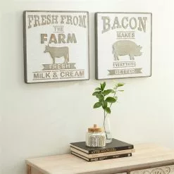 Grayson Lane 16.1-in H X 16.1-in W Farmhouse Metal Sign Wall Accent - Set Of 2 11 Grayson Lane 16.1-in H X 16.1-in W Farmhouse Metal Sign Wall Accent - Set Of 2 -GRAYSON LANE SHOP 330941248 AlternateImage2