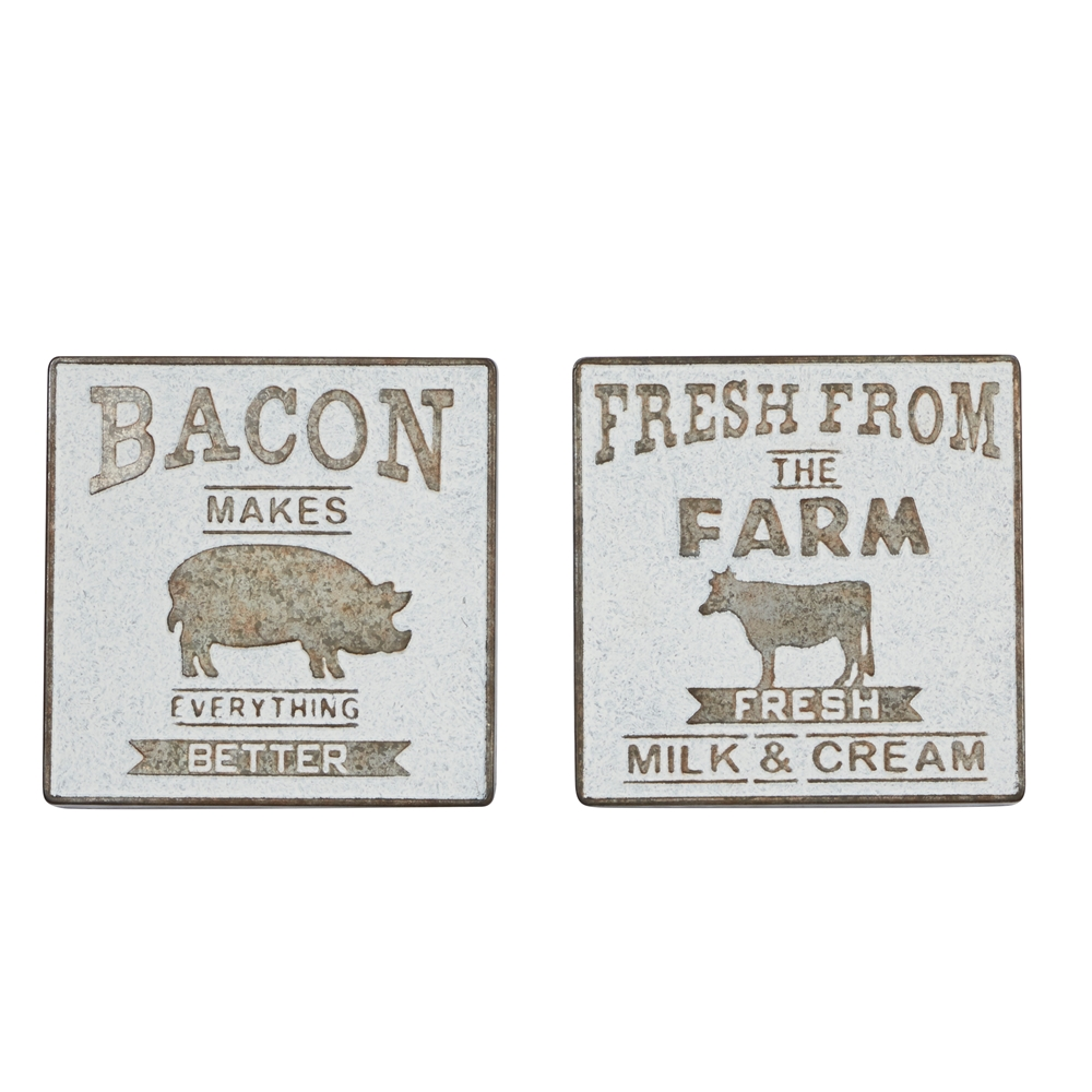 Grayson Lane 16.1-in H X 16.1-in W Farmhouse Metal Sign Wall Accent - Set Of 2 5 Grayson Lane 16.1-in H X 16.1-in W Farmhouse Metal Sign Wall Accent - Set Of 2 - Image 5