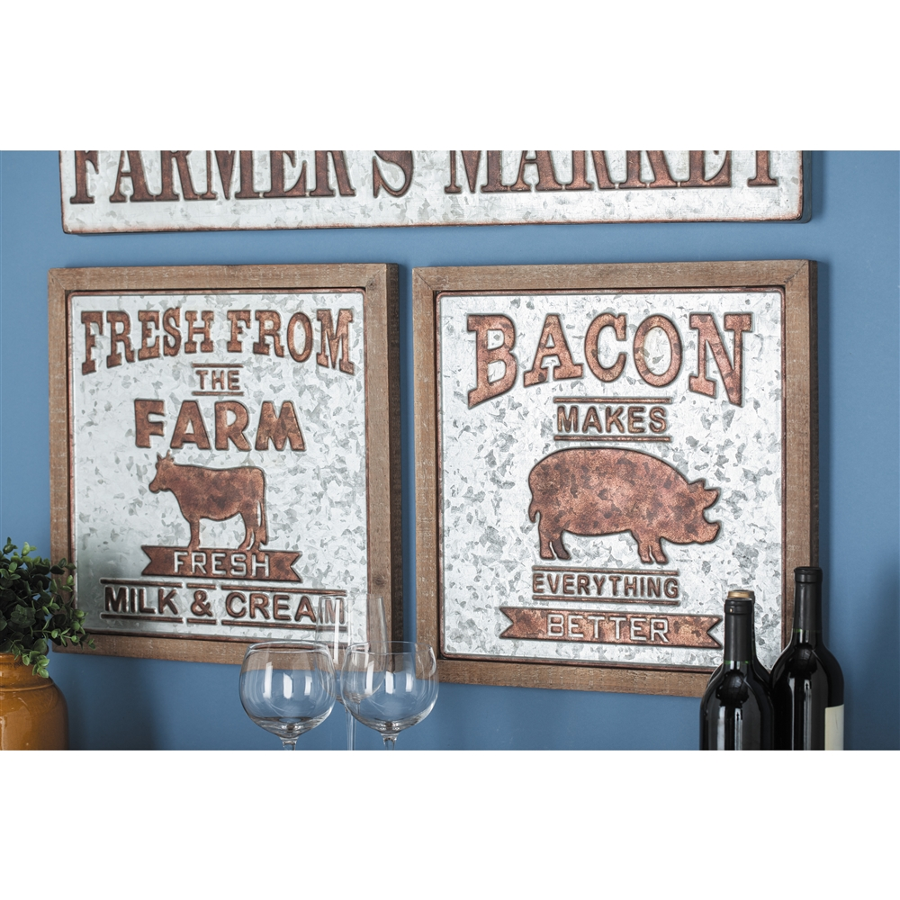 Grayson Lane 18-in H X 18-in W Farmhouse Metal Sign Wall Accent - Set Of 2 6 Grayson Lane 18-in H X 18-in W Farmhouse Metal Sign Wall Accent - Set Of 2 - Image 6