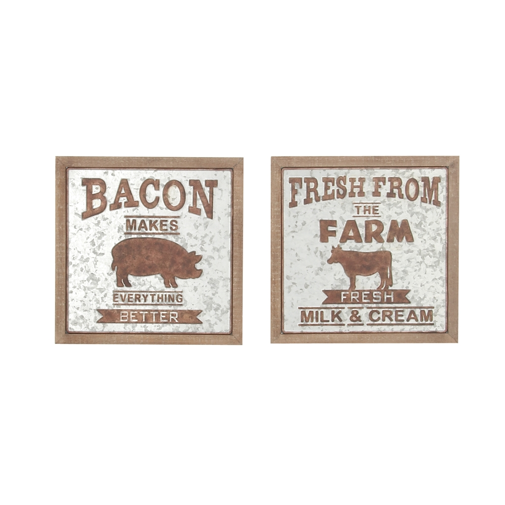 Grayson Lane 18-in H X 18-in W Farmhouse Metal Sign Wall Accent - Set Of 2 4 Grayson Lane 18-in H X 18-in W Farmhouse Metal Sign Wall Accent - Set Of 2 - Image 4