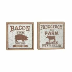 Grayson Lane 18-in H X 18-in W Farmhouse Metal Sign Wall Accent - Set Of 2 8 Grayson Lane 18-in H X 18-in W Farmhouse Metal Sign Wall Accent - Set Of 2 -GRAYSON LANE SHOP 330941262 MainImage 001