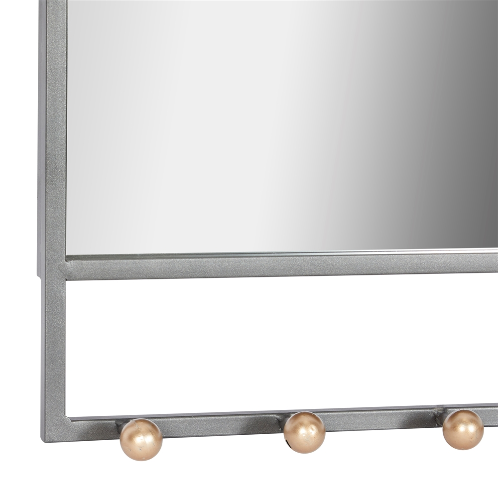 Grayson Lane 24-in L X 20-in W Square Black Framed Wall Mirror 3 Grayson Lane 24-in L X 20-in W Square Black Framed Wall Mirror - Image 3