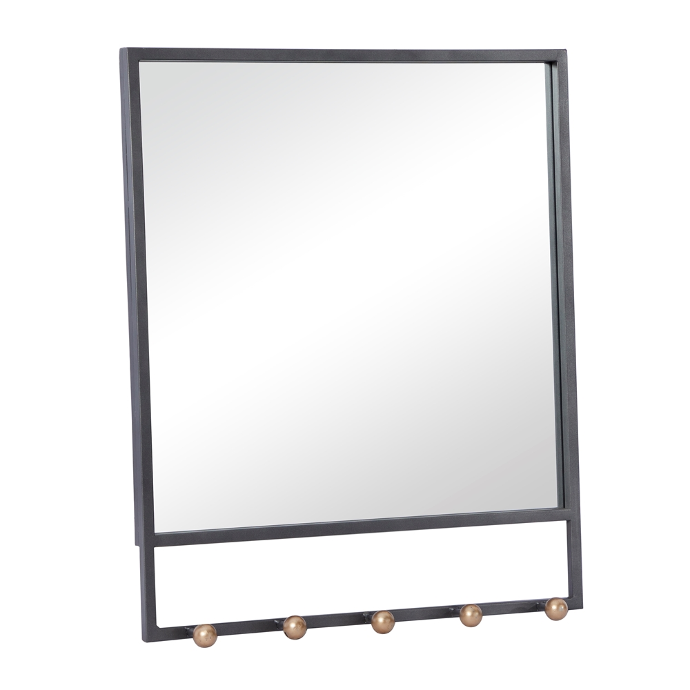 Grayson Lane 24-in L X 20-in W Square Black Framed Wall Mirror 5 Grayson Lane 24-in L X 20-in W Square Black Framed Wall Mirror - Image 5